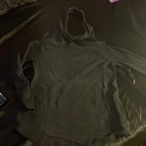 cowl neck hooded sweater